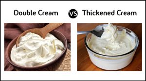 Thickened cream vs Double cream